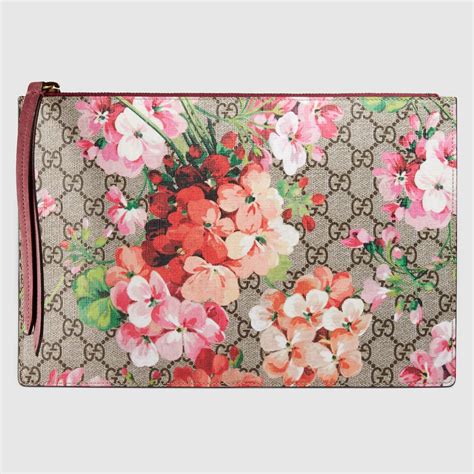 gucci makeup pouch bloom|real gucci pouch.